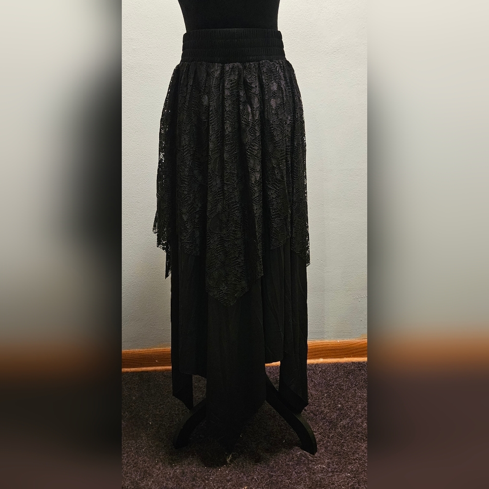 Elegant Black Lace Skirt